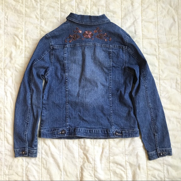 Jean jacket with sequin detail - Picture 2 of 5
